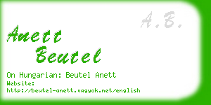 anett beutel business card